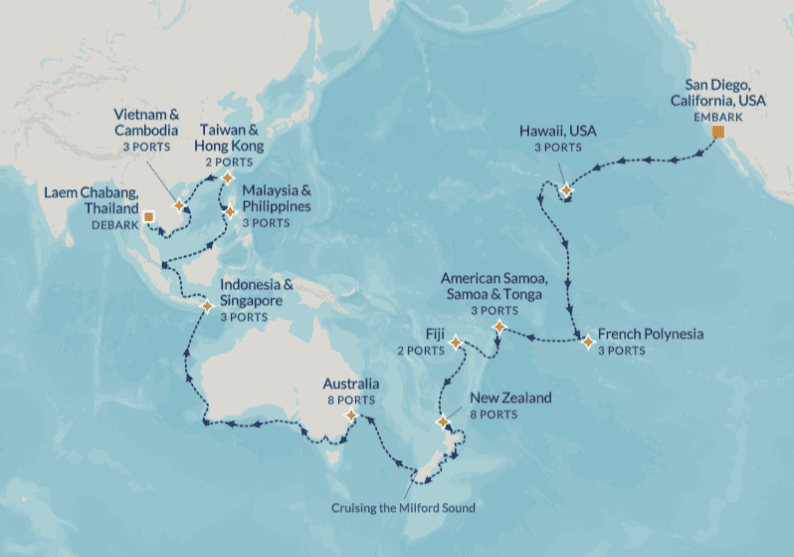 Azamara Onward Croisière mondiale 