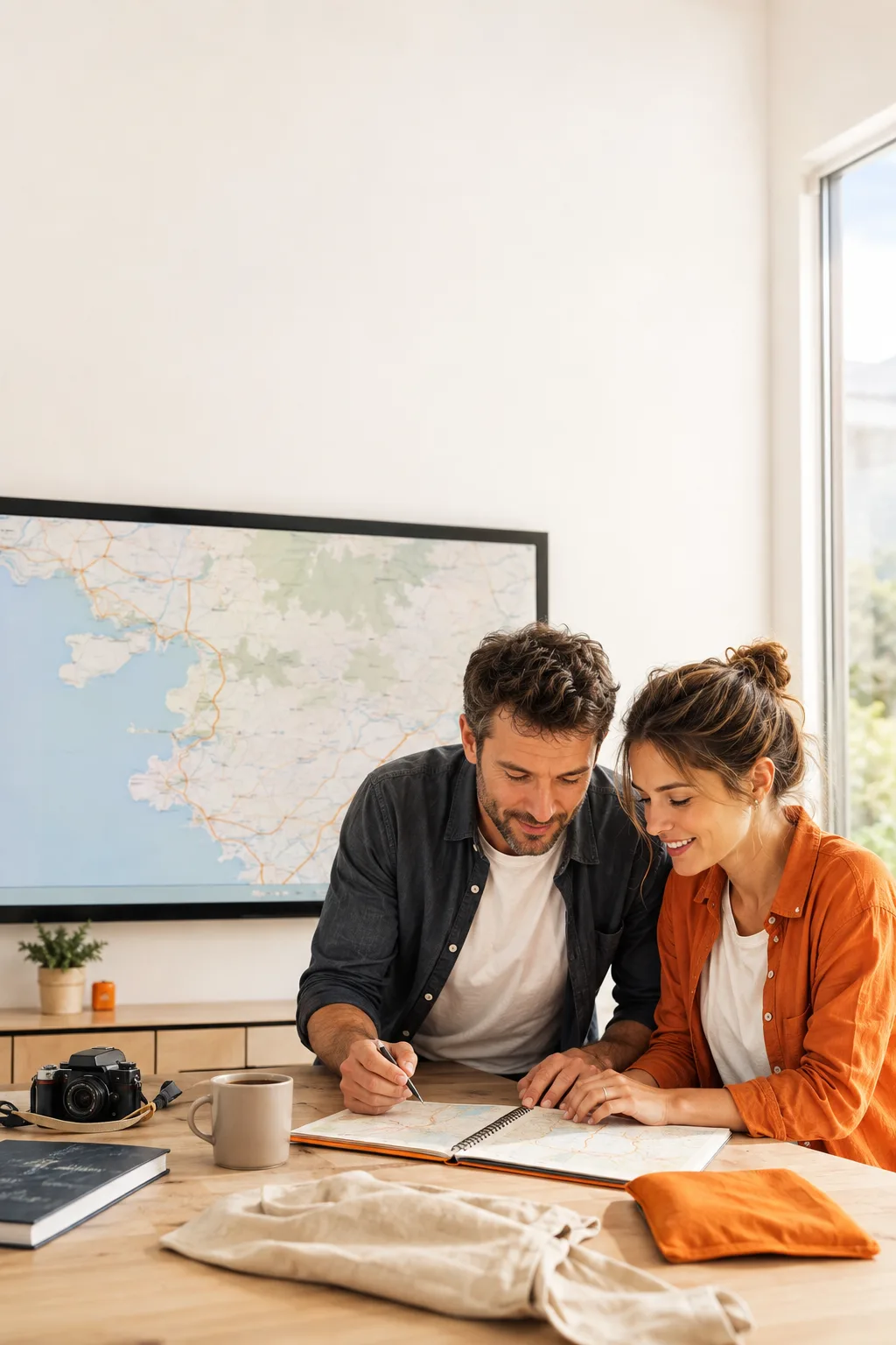 Illustration du guide Autonomie : préparer un voyage avec une carte et un carnet