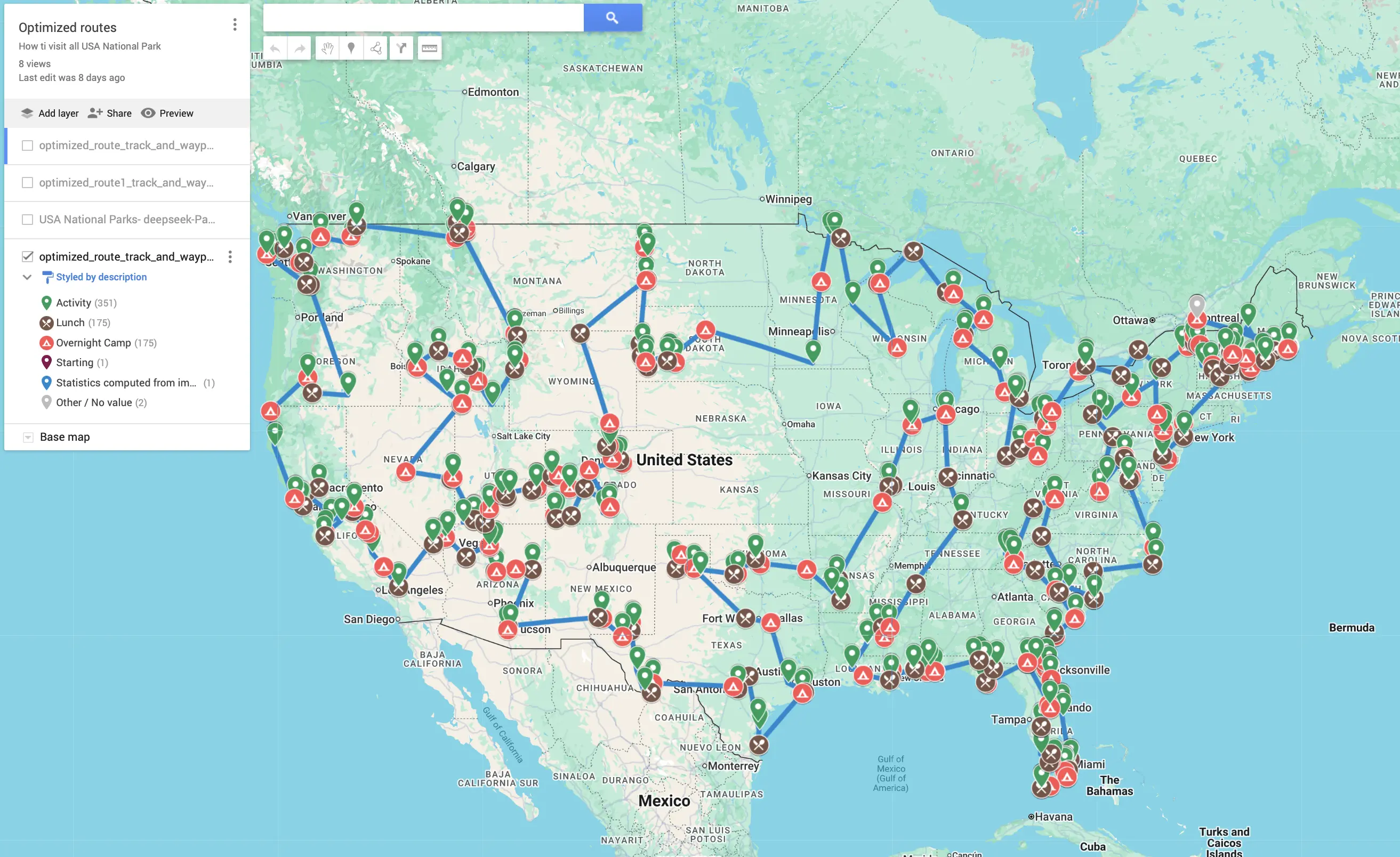 USA Roadtrip Itinerary